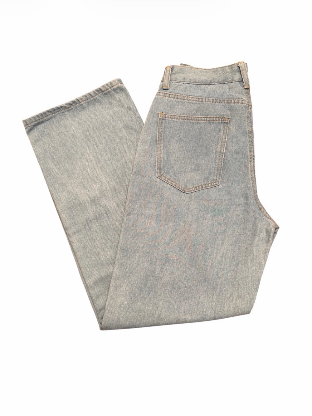 High-Rise Wide-Leg Women's Jeans - Light Blue - Picture 5 of 9